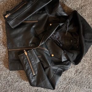 Blank NYC Black Leather Motojacket